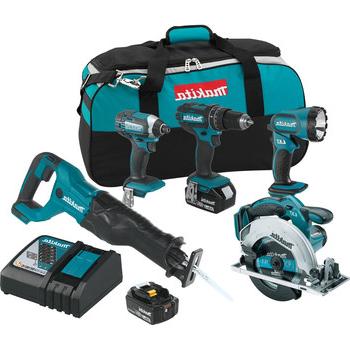 POWER TOOLS | Factory Reconditioned Makita XT505-R 18V LXT 3.0 Ah Cordless Lithium-Ion 5-Piece Combo Kit