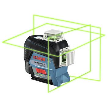HAND TOOLS | Factory Reconditioned Bosch GLL3-330CG-RT 360-Degrees Connected Green-Beam Three-Plane Leveling and Alignment-Line Laser