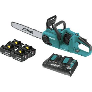CHAINSAWS | Makita XCU04PT1 18V X2 (36V) LXT Lithium-Ion Brushless 16 in. Cordless Chain Saw Kit (5 Ah)